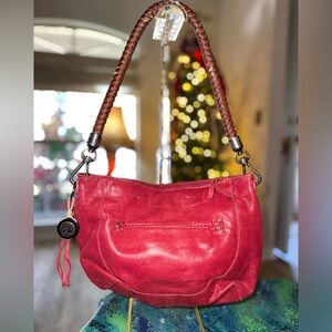 The Sak Red Leather Shoulder Bag (Never Used) For Live Show Low Start